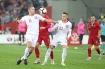 11.10.2018, Chorzow, UEFA Nations League 2019: Polska - Portugalia n/z Kamil Glik, Piotr Zielinski, Andre Silva